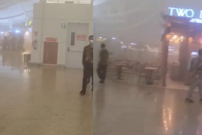 Kepulan Asap Muncul di Gerai Terminal Internasional Bandara Ngurah Rai