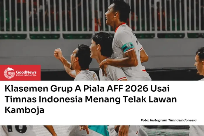 Klasemen Grup A Piala AFF 2026 Usai Timnas Indonesia Menang Telak Lawan Kamboja